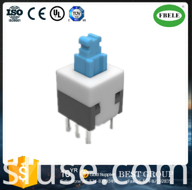 Push Button Switch, Self-Locking Without Lock Button Switch, Six Foot Double Row Self-Locking Switch/Silent No Lock Switch